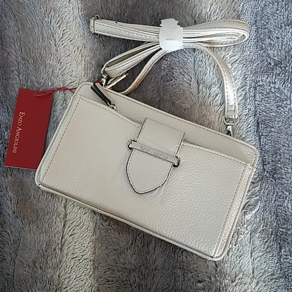 Enzo Angiolini Silver Bag NWT